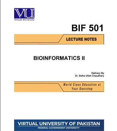 BIF 501 BIOINFORMATICS 2