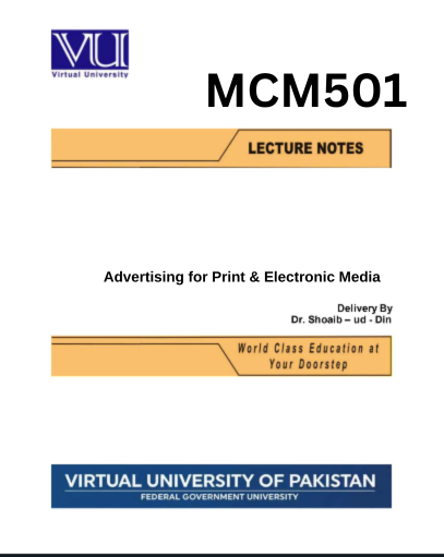 Advertising for Print & Electronic Media 