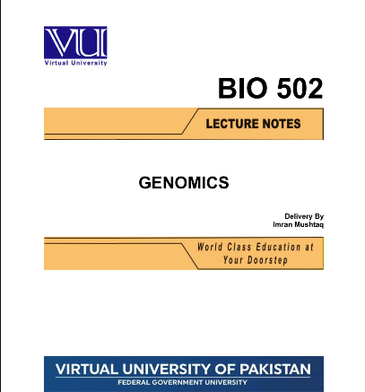 BIO 502  Genomics