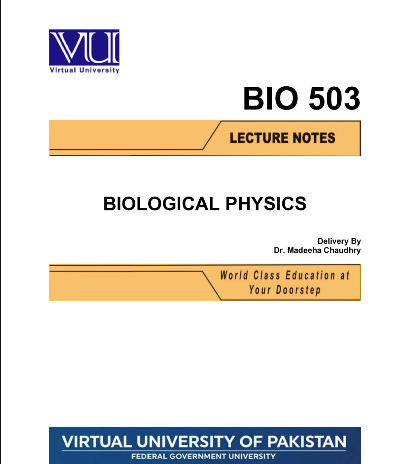 BIO 503 Biological Physics