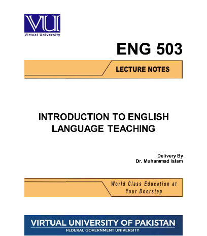 ENG 503 Introduction to English Language Teaching