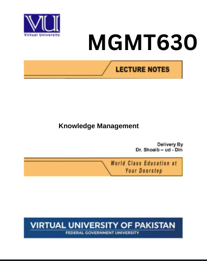 MGMT630 Knowledge Management