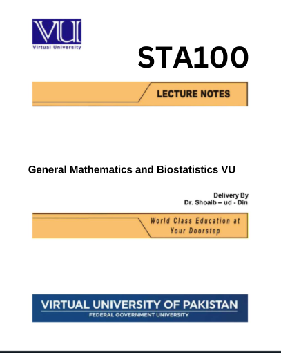 General Mathematics and Biostatistics VU 