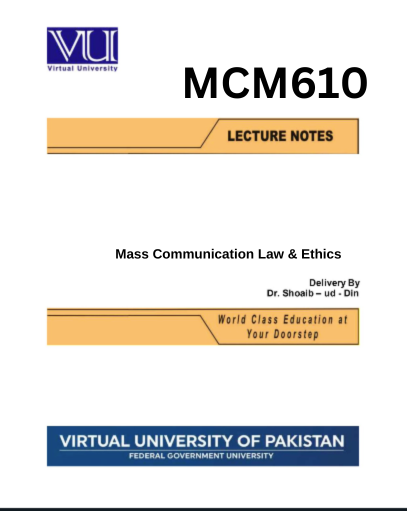 Mass Communication Law & Ethics