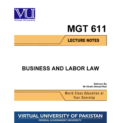 MGT611 Business and Labor Law