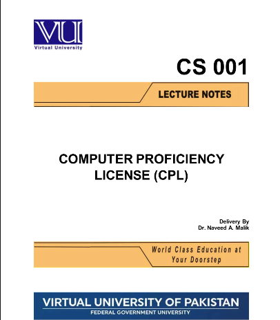 CS001 COMPUTER PROFICIENCY LICENSE