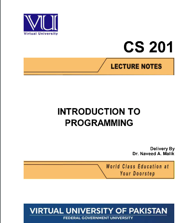 CS201 Introduction to Programming – VU Book Shop
