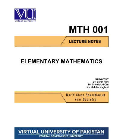 MTH001 Elementary Mathematics