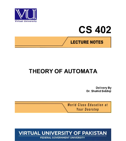 CS402 Theory of Automata