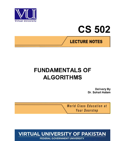 CS502 Fundamentals of Algorithms