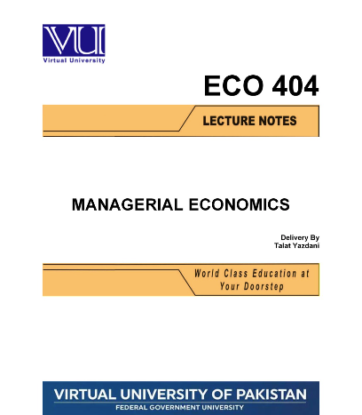 ECO404 Managerial Economics