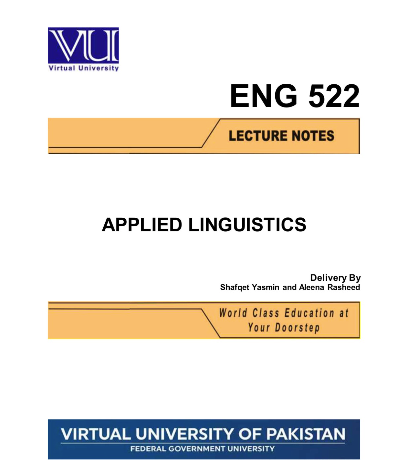 ENG522 Applied Linguistics