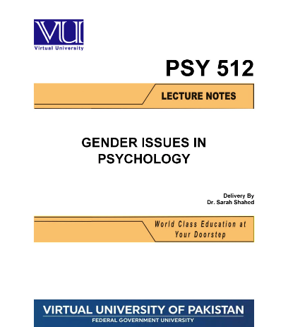 PSY512 Gender Issues in Psychology