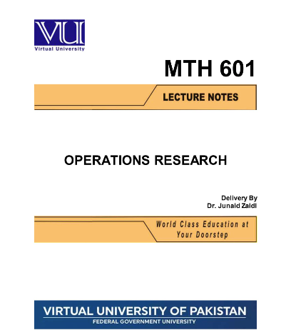 MTH601 Operations Research