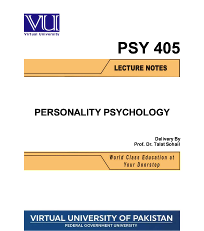 PSY405 Personality Psychology