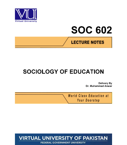 SOC602 Sociology of Education